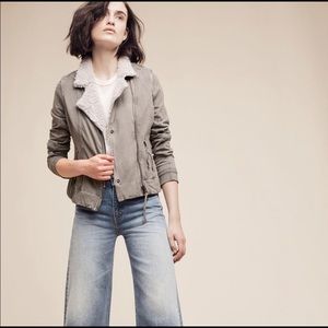 Marrakech Anthropologie Abby Sherpa Moto Jacket